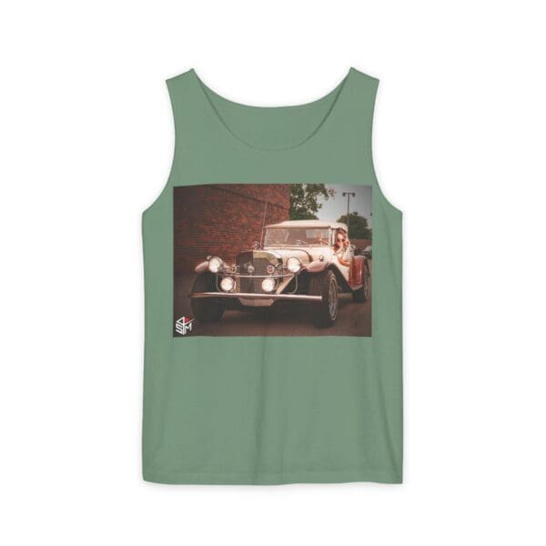 Classic Car Graphic Tank Top - Retro Vibe Unisex Apparel - Image 45