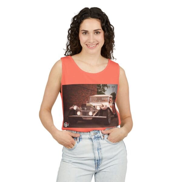 Classic Car Graphic Tank Top - Retro Vibe Unisex Apparel - Image 19