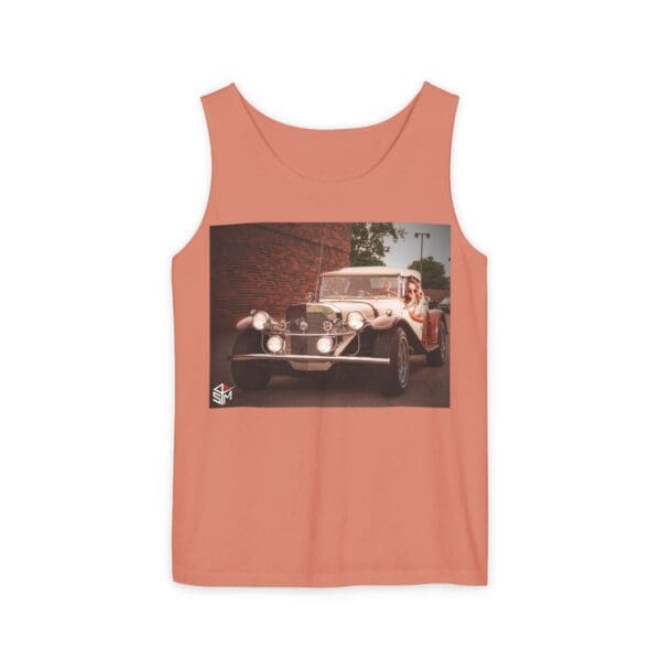 Classic Car Graphic Tank Top - Retro Vibe Unisex Apparel - Image 13