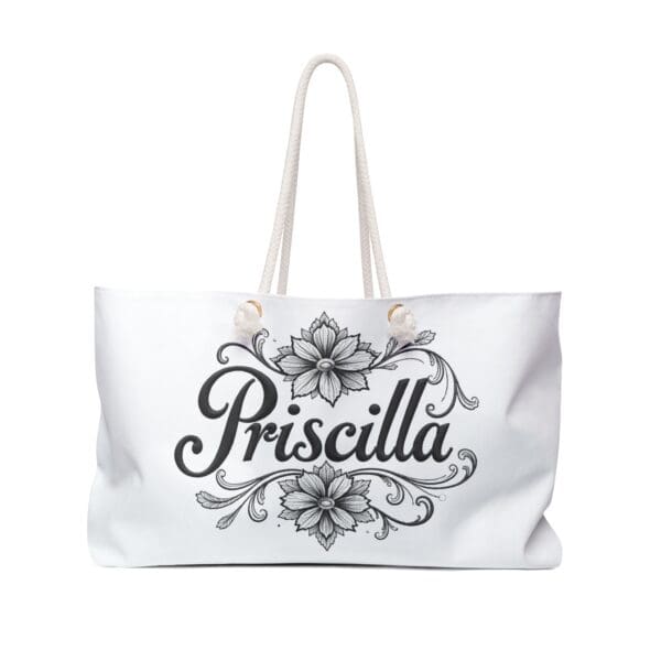 Personalized Floral Weekender Bag - Stylish Travel Tote for Getaways