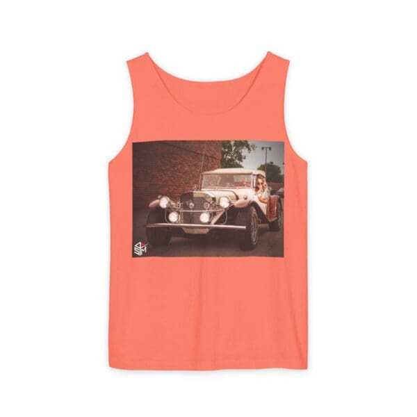 Classic Car Graphic Tank Top - Retro Vibe Unisex Apparel - Image 17