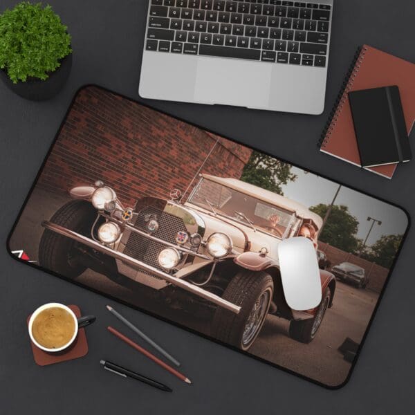 Vintage Car Desk Mat - Classic Automotive Design for Home or Office - Image 8