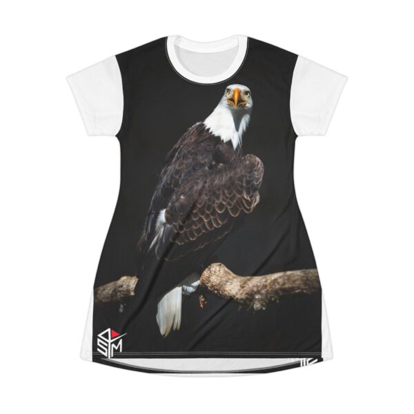Majestic Eagle T-Shirt Dress | Casual Wildlife Fashion for Nature Lovers