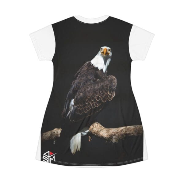 Majestic Eagle T-Shirt Dress | Casual Wildlife Fashion for Nature Lovers - Image 2