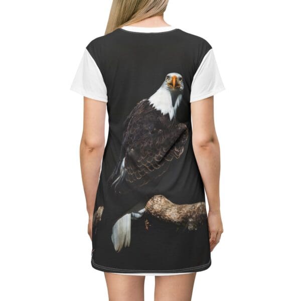 Majestic Eagle T-Shirt Dress | Casual Wildlife Fashion for Nature Lovers - Image 4