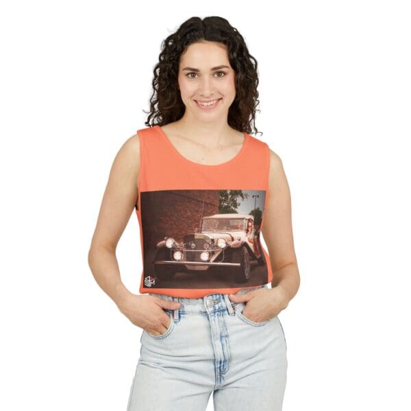 Classic Car Graphic Tank Top - Retro Vibe Unisex Apparel - Image 11